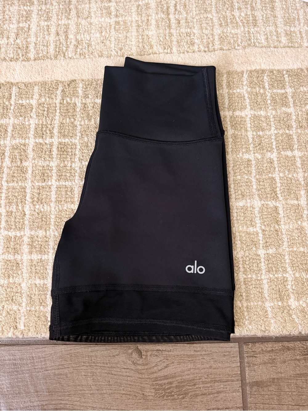 ALO Yoga Black Performance Shorts with Logo